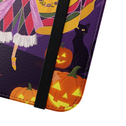 🎭🌹 The Harlequin Rose Masquerade Flip Case – Theatrical Halloween Romance