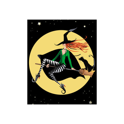A Witch’s Moonlit Flight Fine Art Posters