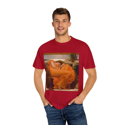 Flaming June by Frederic Leighton Unisex Garment-Dyed T-shirt