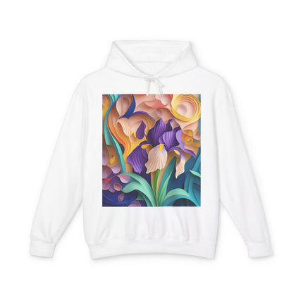 The Elegant Iris Flower Hoodie