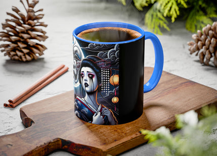 Geisha’s Black Ink Tears Colorful Mugs (11oz, 15oz)