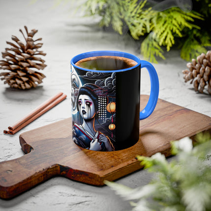 Geisha’s Black Ink Tears Colorful Mugs (11oz, 15oz)