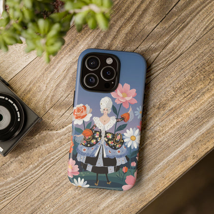 🌸🎀 The Grand Floral Promenade Phone Case – Art Deco Fashion Fantasy