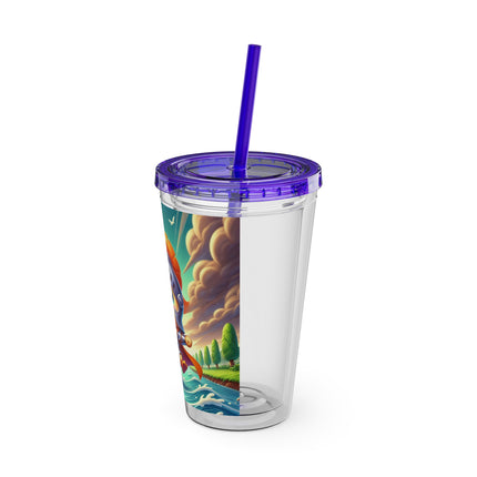 Valiant Duck Sunsplash Tumbler with Straw, 16oz