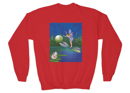 Fairy on a Dragonfly Youth Crewneck Sweatshirt