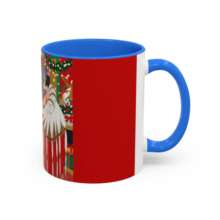🎄💃 The Christmas Mirror Duet Colorful Mug – Art Deco Holiday Elegance