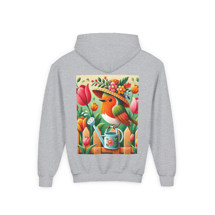 The Little Garden Tender Youth Hooded Sweatshirt – Sunshine, Care & Storybook Charm