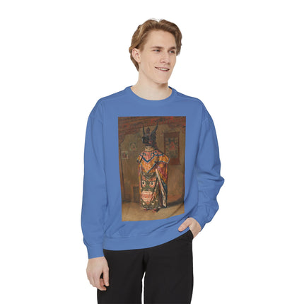 A Buddhist Lama by Vasily Vereshchagin Garment-Dyed Sweatshirt