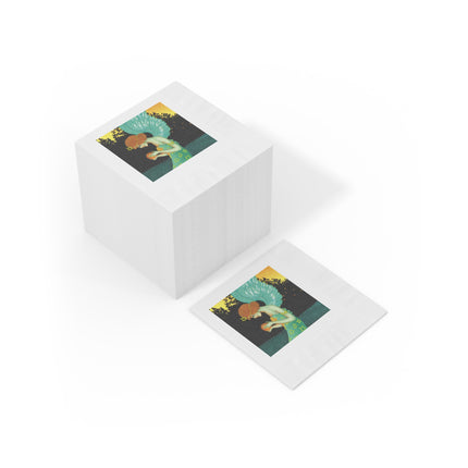 Twilight Angel White Coined Napkins