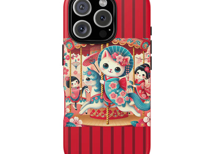 Geisha Kitten's Enchanted Carousel Phone Cases