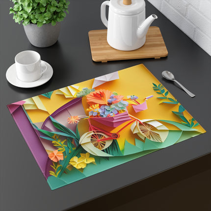 Origami Bicycle Placemat, 1pc