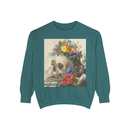 Vanitas Still Life by Herman Henstenburgh Garment-Dyed Sweatshirt