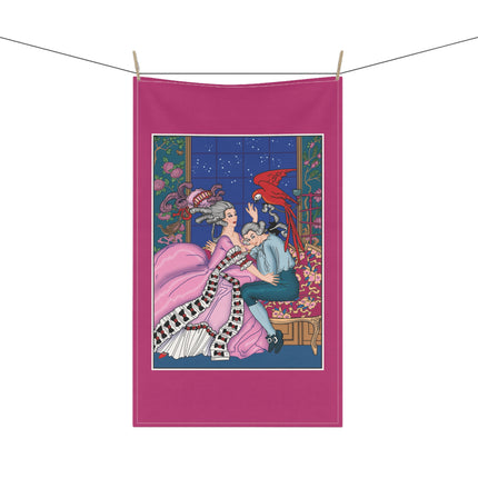 The Jealous Parrot by George Barbier Kitchen Towel