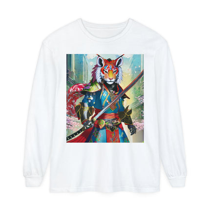 Cyberpunk Samurai Lion Long Sleeve T-Shirt