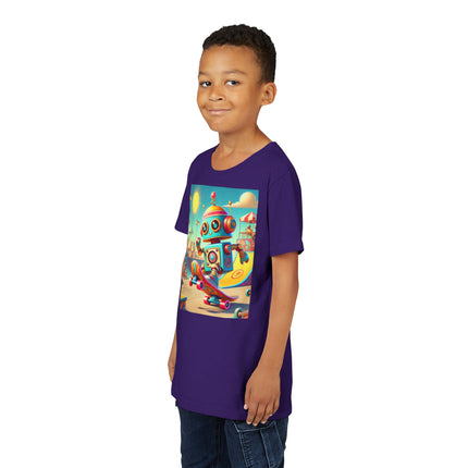 Skate Park Robot Youth Short Sleeve Tee
