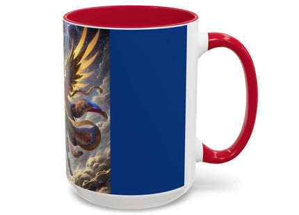 Valkyrie Descending Through Storm Colorful Mugs (11oz, 15oz)