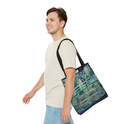 Water Lilies and Japanese Bridge by Claude Monet Tote Bag (AOP)