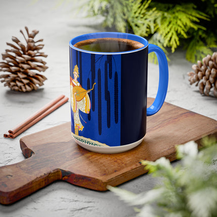 Celestial Melody Colorful Mug (11oz, 15oz) – Musical Grace, Starlit Beauty & Art Deco Elegance