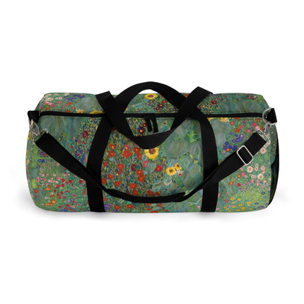 Farm Garden with Sunflowers by Gustav Klimt Duffle Bag