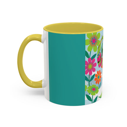 🎿🌸 The Winter Flower Adventurer Colorful Mug – Colorful Ski Fantasy