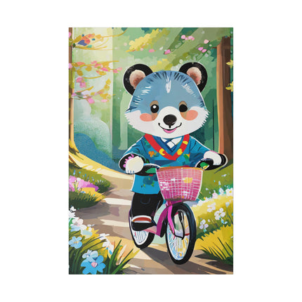 Furry Cyclist Matte Canvas, Stretched, 0.75"