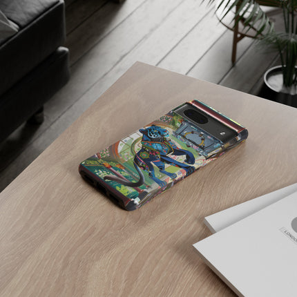 Cyber Panther's Hunt Phone Cases
