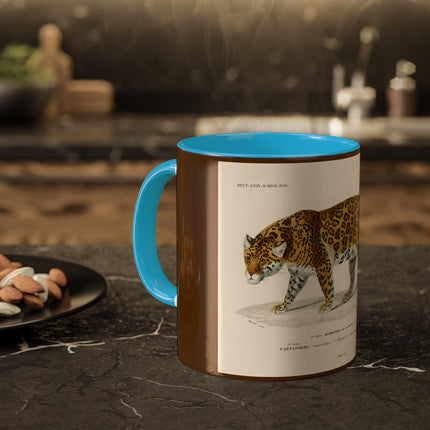 Jaguar by Charles Dessalines D' Orbigny Colorful Mugs, 11oz
