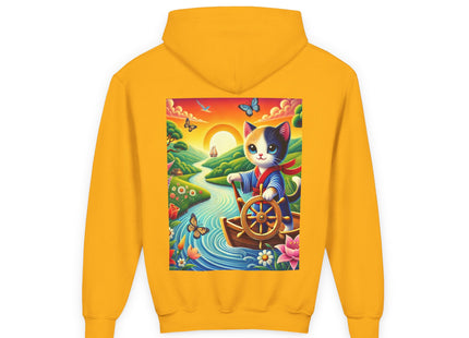 Sailor Kitten’s River Adventure Youth Heavy Blend Hooded Sweatshirt