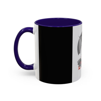 The Lady of Silver Umbrellas Colorful Mug (11oz, 15oz) – Art Deco Mystery, Elegant Fashion & Silver Dreamscape