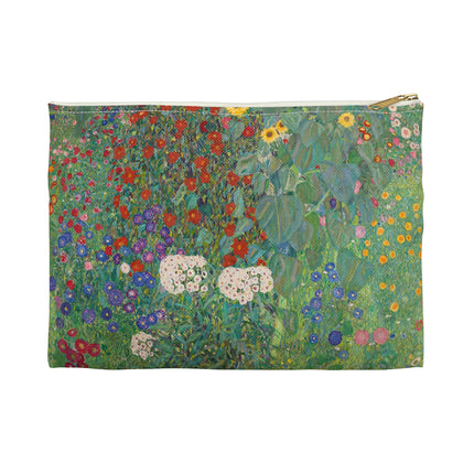 Farm Garden with Sunflowers Accessory Pouch – Gustav Klimt Floral Art Bag