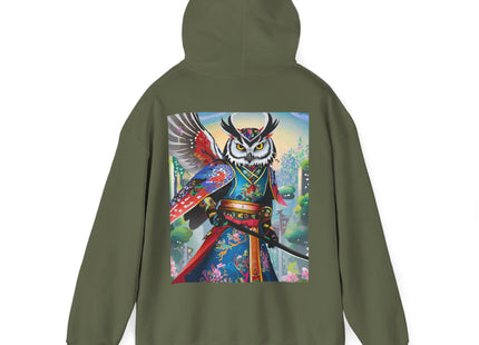 Cyberpunk Samurai Owl – Heavy Blend™ Hooded Sweatshirt