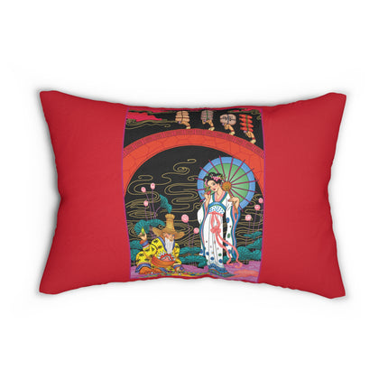 The Romance of Perfume by George Barbier Spun Polyester Lumbar Pillow