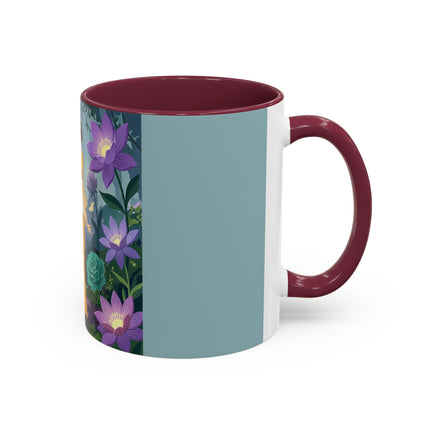 The Lady Of The Moonlit Garden Colorful Mugs – Art Deco Botanical Serenity