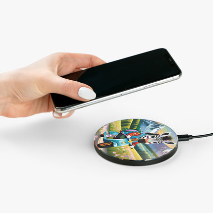 Stripes on Wheels Wireless Charger