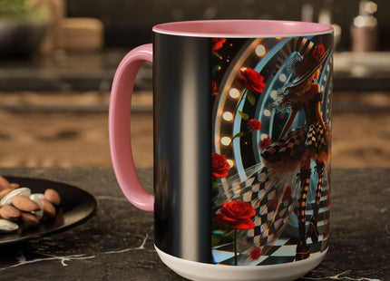 Halloween Witch Through the Mirror Colorful Mugs (11oz, 15oz)
