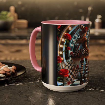 Halloween Witch Through the Mirror Colorful Mugs (11oz, 15oz)