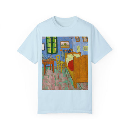 The Bedroom by Vincent van Gogh Unisex Garment-Dyed T-shirt