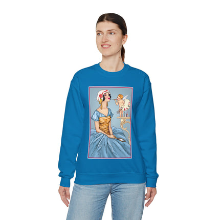 The Enchanting Painter: A Fairy's Artistic Touch Heavy Blend™ Crewneck Sweatshirt
