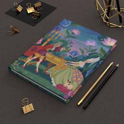 🌸♟️ The Lovers Of The Enchanted Garden Hardcover Journal – Art Deco Romantic Whimsy
