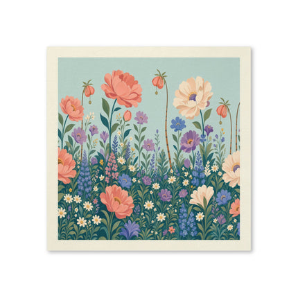 🌸🪻 The Pastel Wildflower Meadow Napkins – Romantic Botanical Elegance