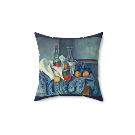 The Peppermint Bottle by Paul Cézanne Spun Polyester Square Pillow