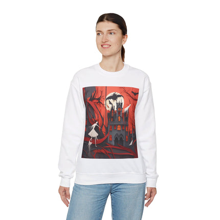 Halloween Night Scene Unisex Heavy Blend™ Crewneck Sweatshirt