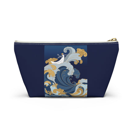 Wave Enchantress Cosmetic Bag – Oceanic Grace & Golden Tides