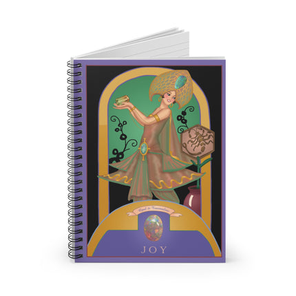 October & Opal, Tourmaline (from the Gem Series) by Sofia Chiostri Spiral Notebook - Ruled Line