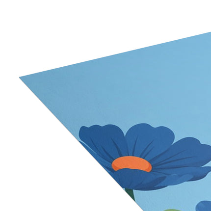 🎨🌼 The Painter In The Giant Daisy Garden Greeting Card – Art Deco Floral Fantasy