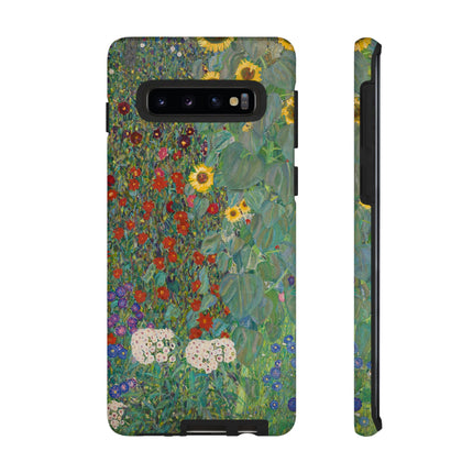 Farm Garden with Sunflowers by Gustav Klimt Phone Cases