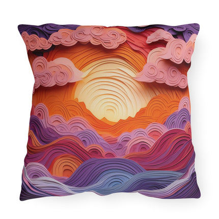 Dramatic Sunset Sky Outdoor Pillows