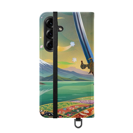 🐕⚔️ Cyberpunk Samurai Dog Flip Case – Futuristic Honor & Kitsune Spirit