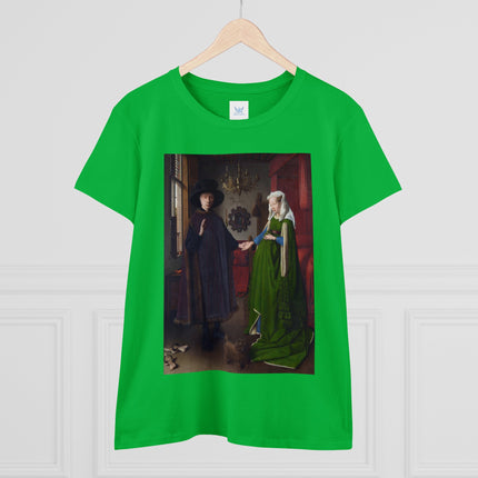 Arnolfini Portrait by Jan Van Eyck Women's Midweight Cotton Tee