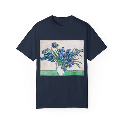 Irises by Vincent Van Gogh Unisex Garment-Dyed T-shirt